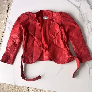 Madonna! Cherry Red Leather